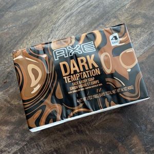 4pk Men’s Axe Dark Temptation Face & Body bar soap strong dark chocolate new